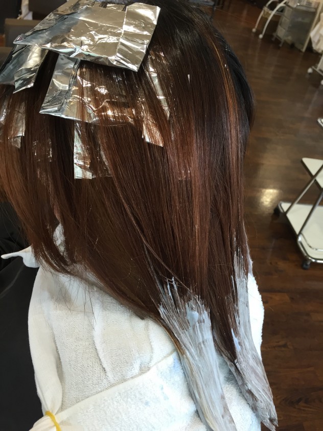 オンブレカラー　工程